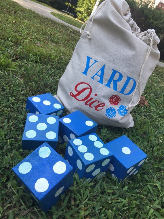 Yard Dice Giant Dice Yard Game Yard by SandyKsCustomDesigns