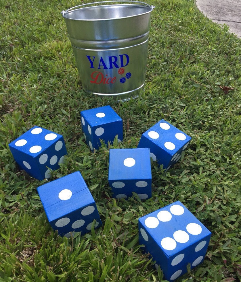 Yard Dice Giant Dice Yard Game Yard by SandyKsCustomDesigns