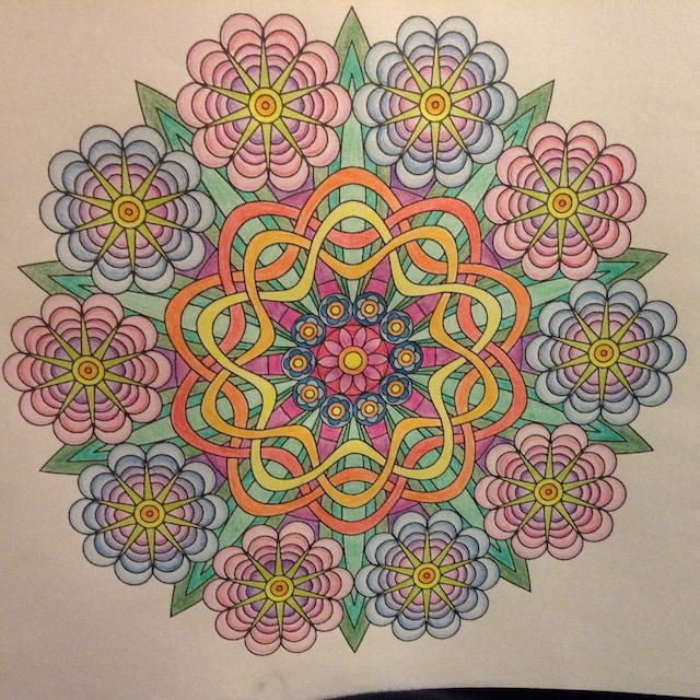 Flower Power adult coloring page mandala by Candy Hippie http://candyhippie.com