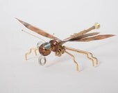 Hand Crafted Steampunk Dragonfly, Brass, Copper, Repurposed, Hand Made, Insect, Up Cycled Art, Up-Cycled Hand Crafted Steampunk Dragonfly, Brass, Copper, Repurposed, Hand Made, Insect, Up Cycled Art, Up-Cycled
