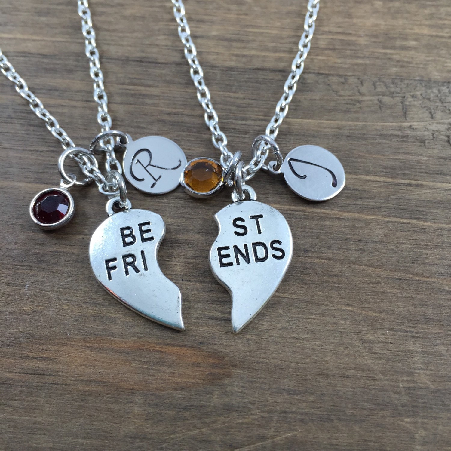 Best Friends Necklaces Personalized Hand By Sunflowershadows 