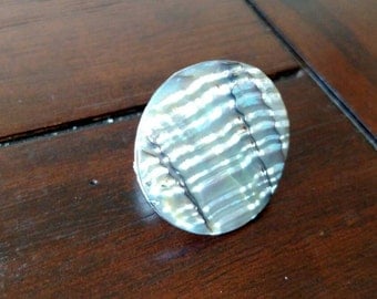 SALE until no more: Abalone ring handmade in Mexico (bundles of 3)