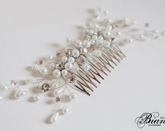 Bridal Comb, Bridal Hair Accessories, Pearl Hair Comb, Wedding Hairpiece, Bridal Hair Comb, Pearl Bridal Headpiece, Wedding Hair Accessories