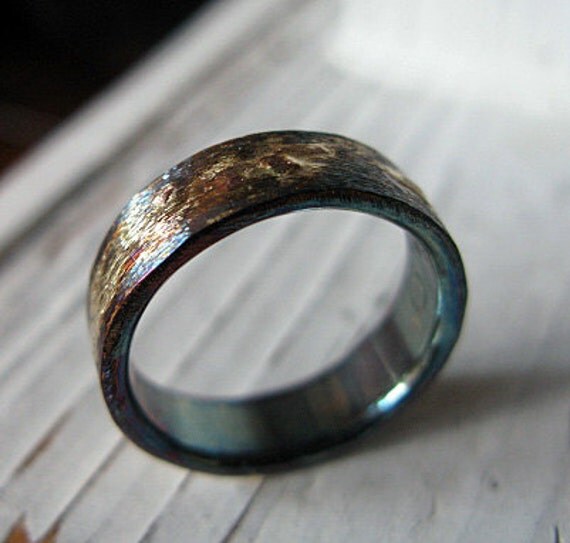 Mens Wedding Band Mens Comfort Fit Wedding Ring by RUSTICforMEN