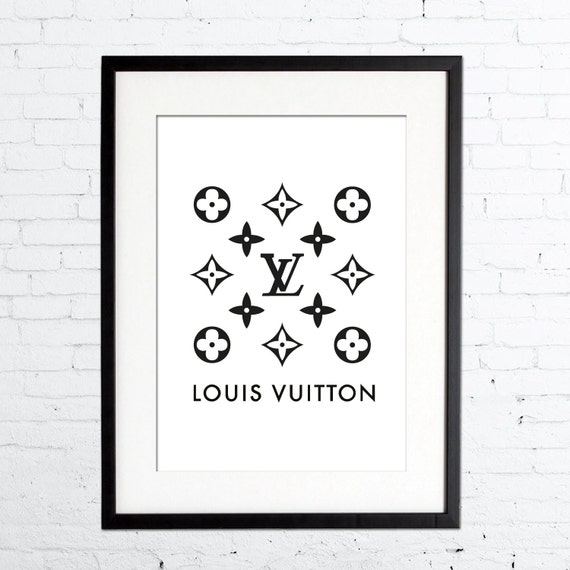 Louis Vuitton print Fashion Print in Black & White by PRINTDELUXE
