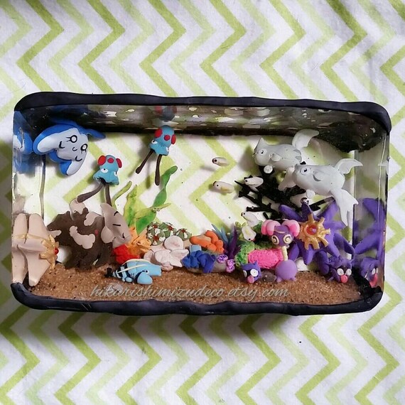 Items similar to Pokemon Inspired Saltwater Resin Aquarium Tank Type A