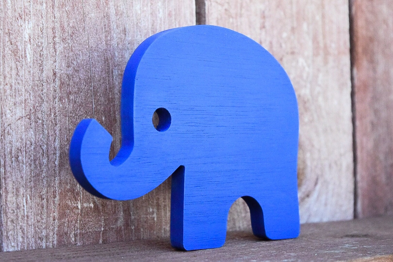 Wood Elephant for Nursery Decor Nursery Elephant Shelf or