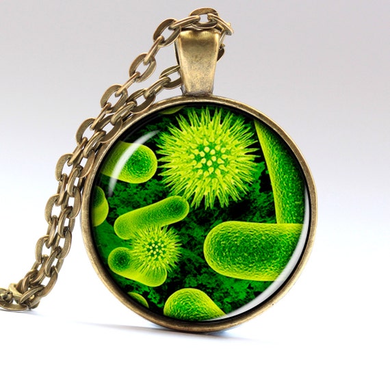 Bacteria Necklace Bacteria Jewelry Pendant by AimPendants on Etsy