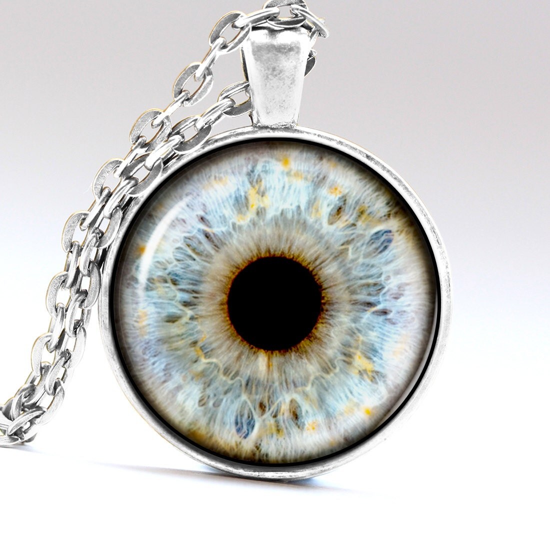 Blue eye Pendant Girl eye Jewelry Pupil eye by AimPendants on Etsy