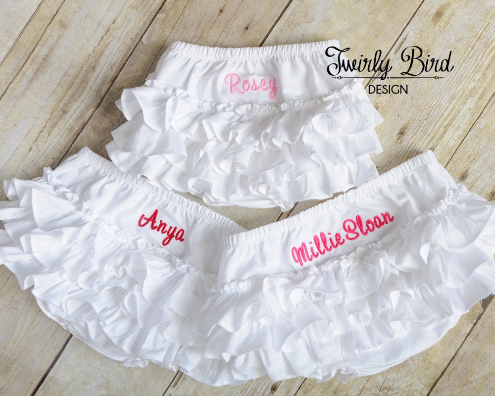 Ruffle Bloomers - Personalized Diaper Cover - Monogrammed Baby Bloomers ...
