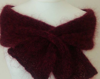 Fine luxury mohair scarf, neck warmer, wrap, shawl