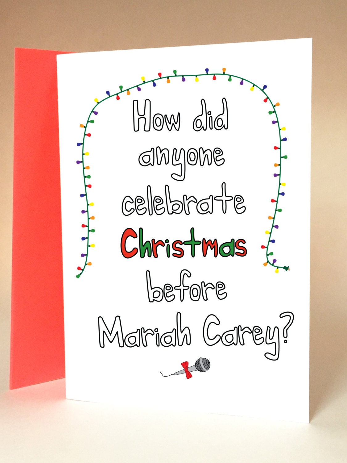 Mariah Carey Christmas funny Christmas card sarcastic