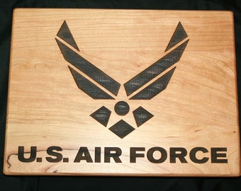 US Air Force Personalized Cutting Board - Great Military Gift
