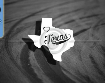 Love Texas State - Car Vinyl Decal