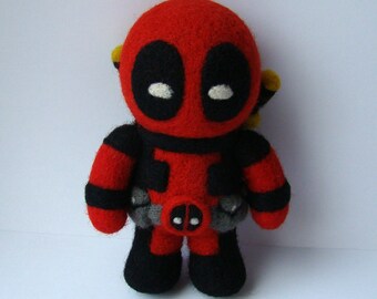 Deadpool - Needle felting toy - comics - Marvel - needlefelting - handmade