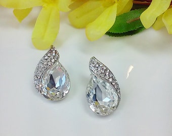 wedding chandelier earrings cubic wedding earrings  antique cz  earrings zirconia bridal  teardrop stud