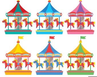 Clip Art Carousel Clipart carousel clipart etsy digital carnival clipart