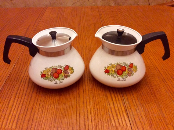 Vintage Corning Ware Teapot 6 cup Spice of by CottonTopVintage