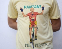 Maillot Cycliste Vintage CARRERA JEANS – Marco Pantani – Années 90 – Taille 10 Ans