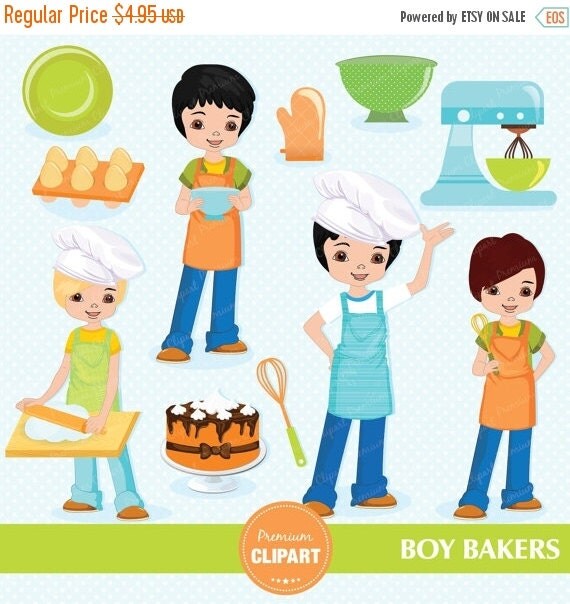 70% OFF SALE Boy bakers clipart boys clipart by PremiumClipart