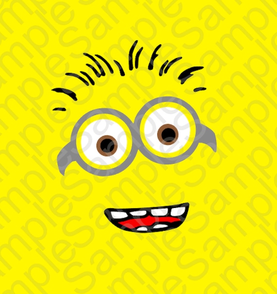 Minion Inspired Face SVG and DXF Cut Files by BrocksPlayhouse