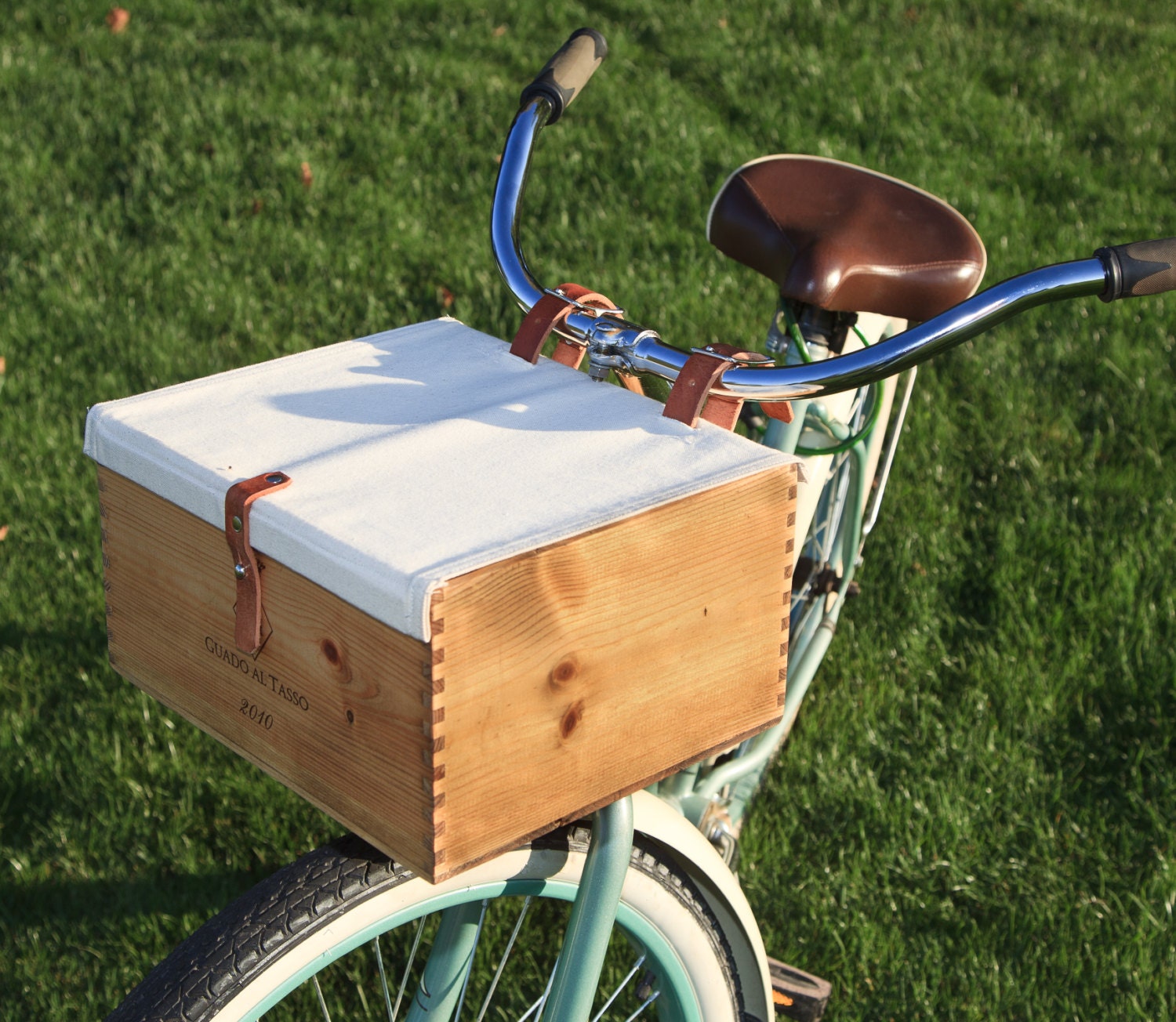 bicycle wooden crate