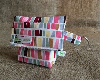 Dog Pouch, Coloured Block Pattern Dog Treat Pouch/ Waste Bag Carrier.
