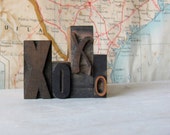Antique XO Letterpress Collection - 1930's Letterpress - Hugs and Kisses - Vintage Letterpress Collection