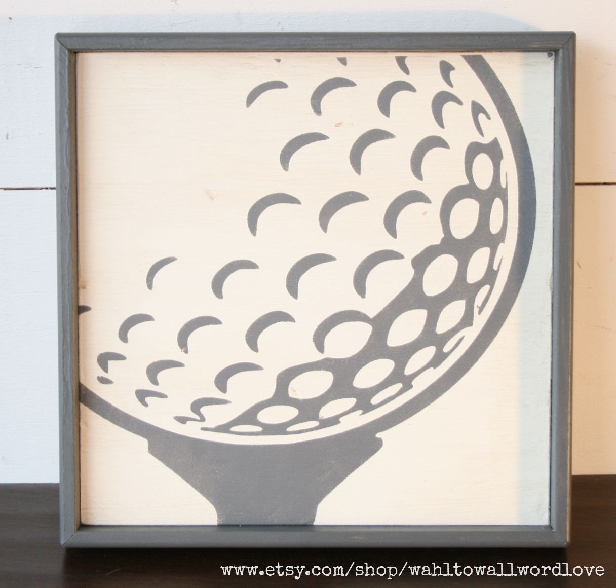 Golf sign vintage style golf ball sign distressed wooden