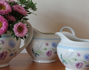 Vintage Trio of Burleigh Ware Jugs/Vintage Jugs/1940's Jugs/Kitchen Ware SALE