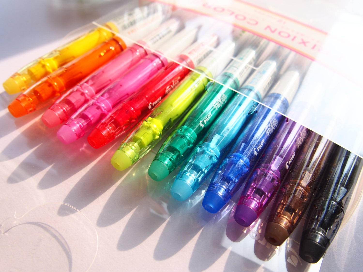 Pack of 12 Colourful Erasable Markers / Sharpie for Journaling