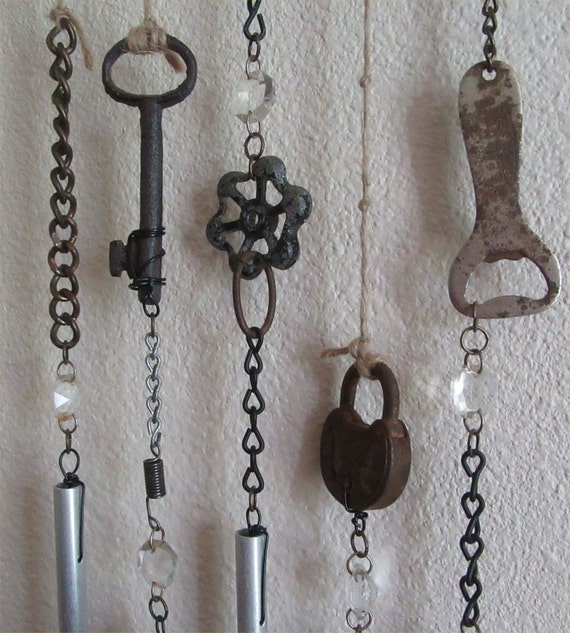 Wind Chimes Steampunk Antique Drill Base Lock Wind Chimes Steampunk Antique Drill Base Lock Crystal Prisms Vintage