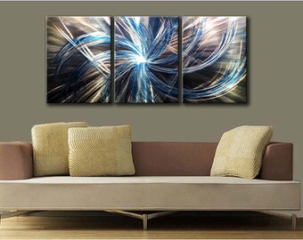 Modern Contemporary Metal Wall Art. Oil Painting Wall Art.