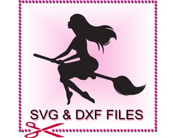 Witch SVG Files for Cutting Halloween DXF Cricut Designs - SVG Files for Silhouette - Instant Download