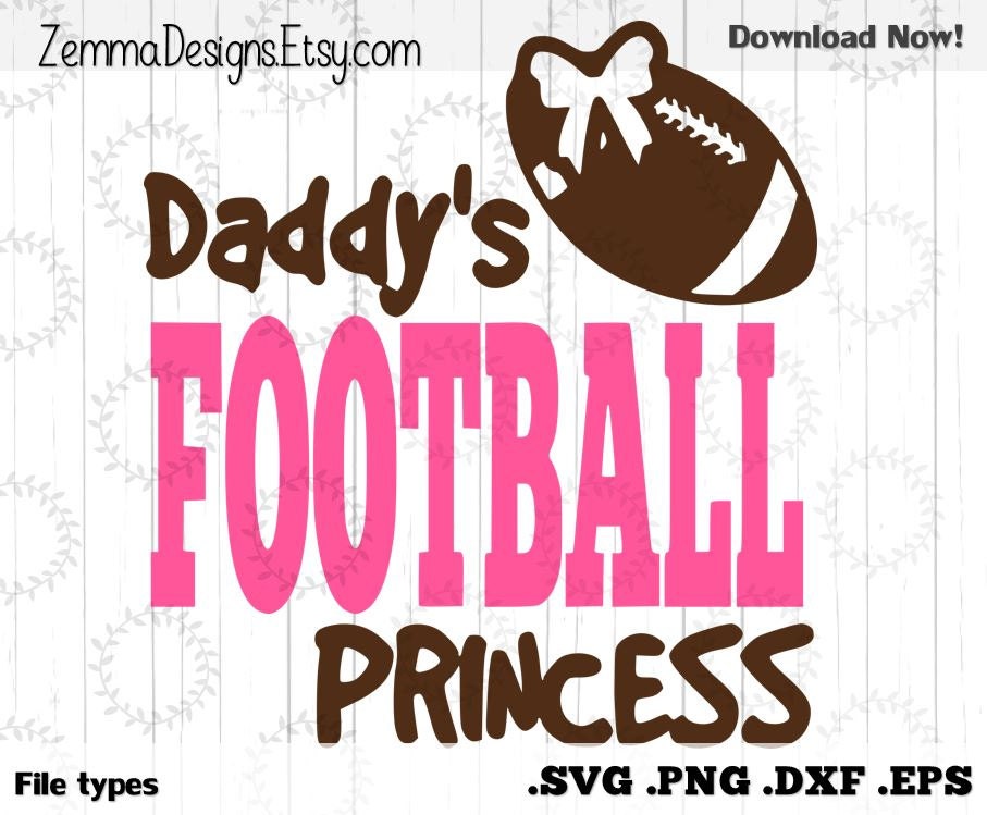 Download Daddy's Football Princess .DXF .SVG .PNG Silhouette