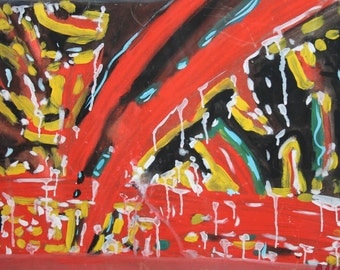 Abstract avant garde contemporary oil painting