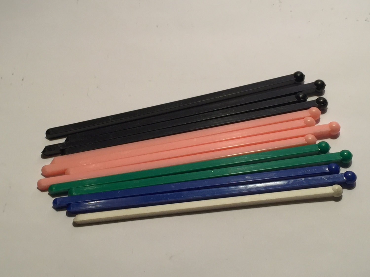 Vintage Plastic Cocktail Stirrers/Swizzle Sticks From The