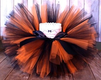 Orange and Black Tutu, Football Tutu, Halloween Tutu, Witch Tutu, Infant Tutu, Toddler Tutu, Baby tutu, Photo Prop Tutu, Cake Smash Tutu