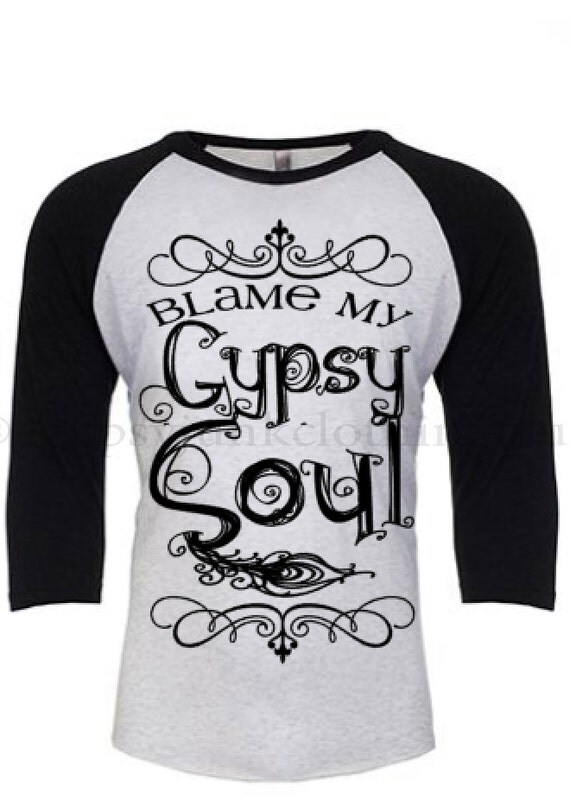 Gypsy Shirt Gypsy Soul Graphic Style Black by GypsyJunkClothing