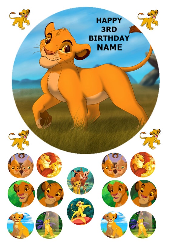 The Lion King Simba The Pride 7.5 Round Edible