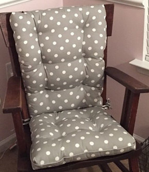 Country Rocking Chair Cushion Set in Grey with by CottageAccent