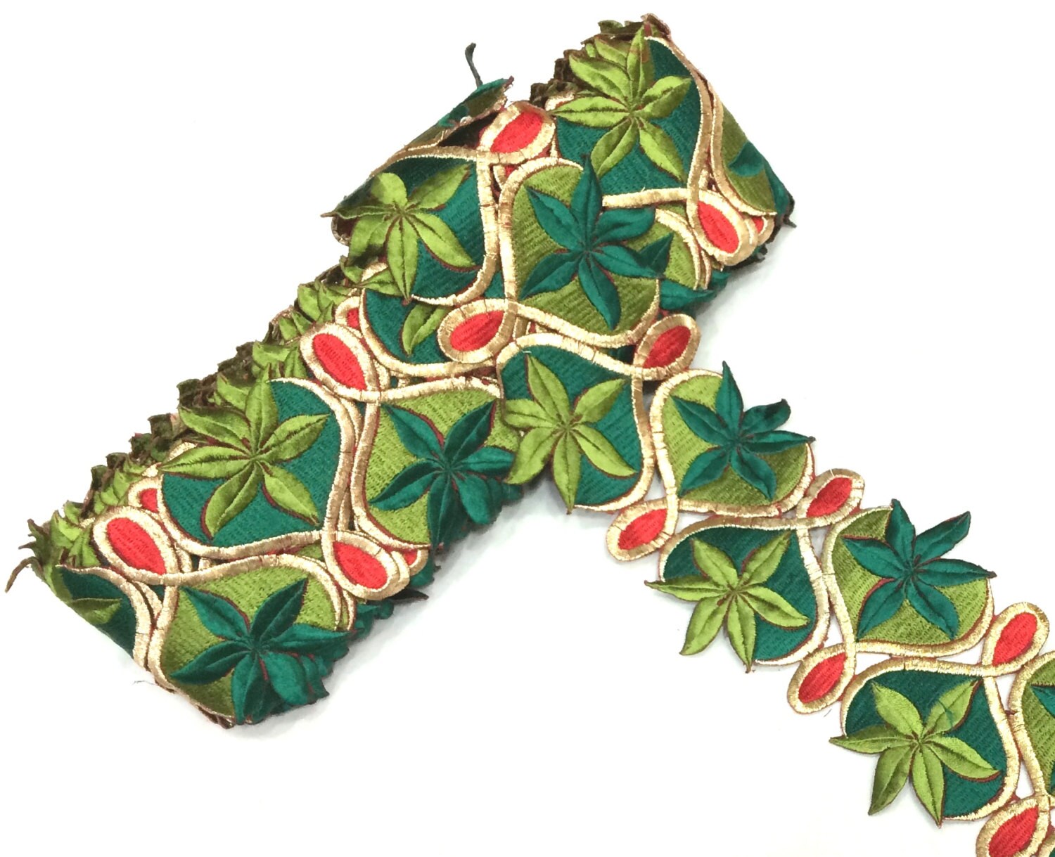 Embroidery Trim with Multicolor like Handmade with Cutwork