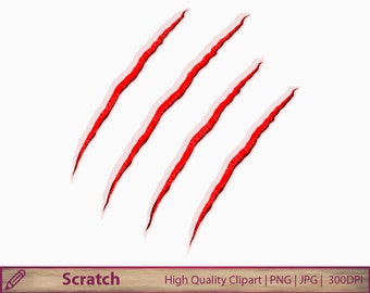 Scratch clipart, halloween clip art, blood horror scratch, scrapbooking, commercial use, digital instant download, jpg png 300dpi