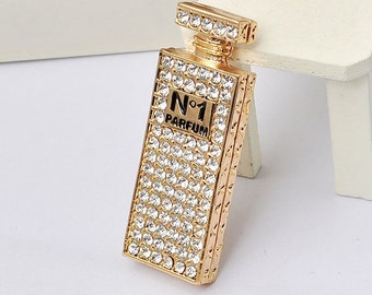 Crystal Bling Lg. Perfume Bottle Rhinestone Flatback Alloy Cabochon Decoden, DIY Phone Case, Charm, Kawaii TDK-B1071