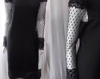 Black Vintage Dress by Barbara Chodos for Michael Marcella