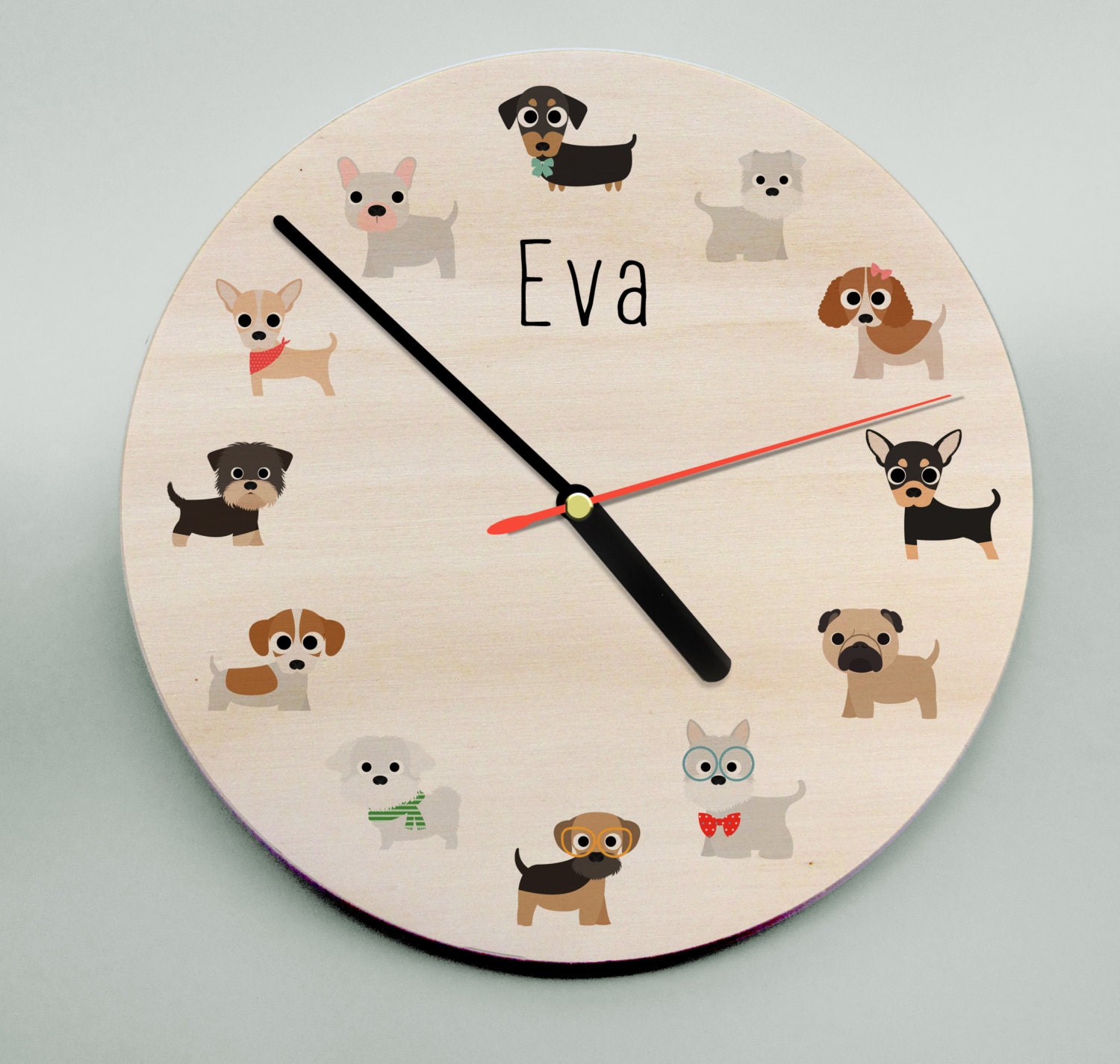 Personalised Wall Clock / Childs Clock / Kids Clock / Nursery