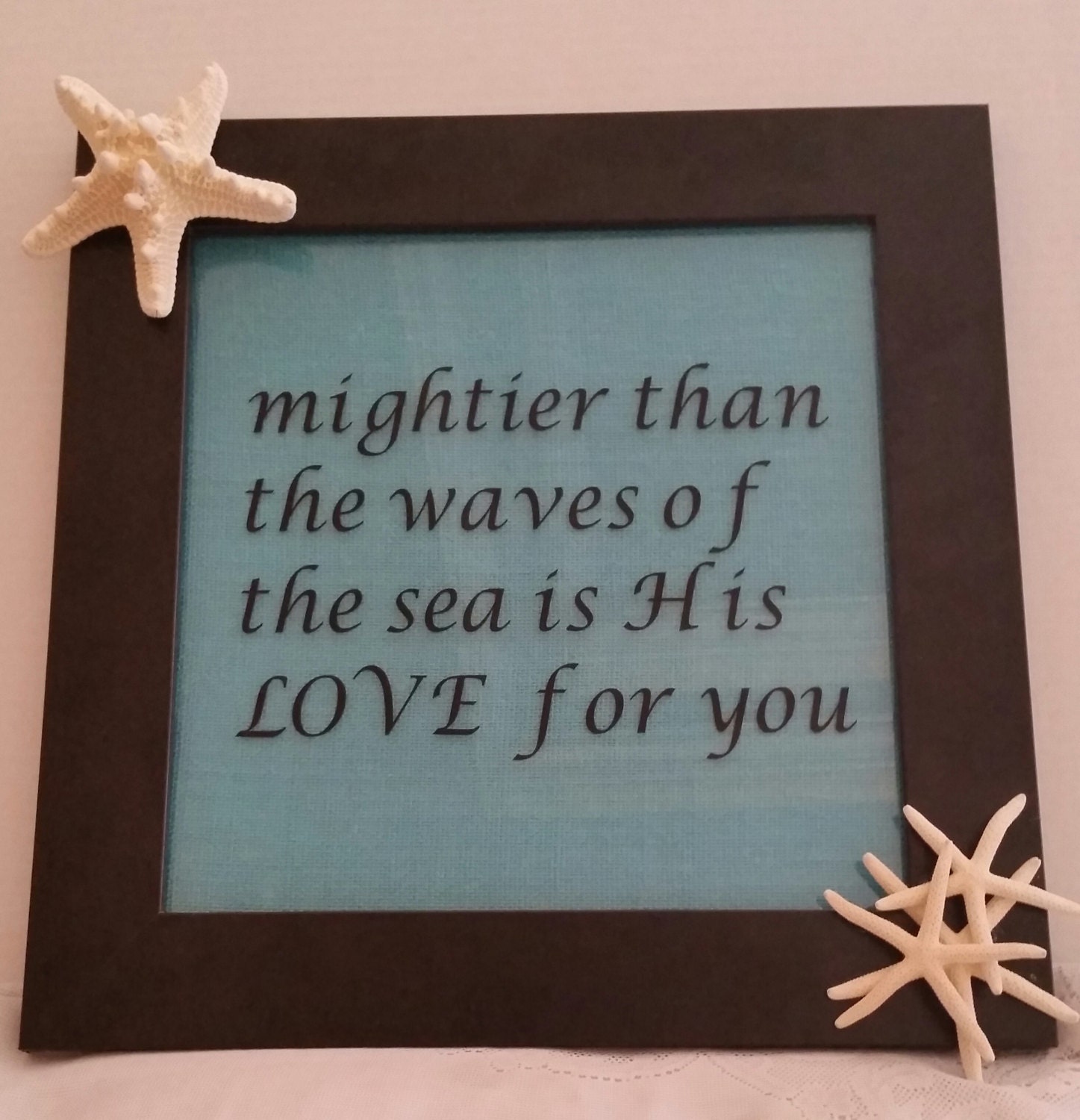 Beautiful coastal inspirational framed art with by BeachHomeDecor