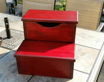Hand Made Step Stool w/ Storage