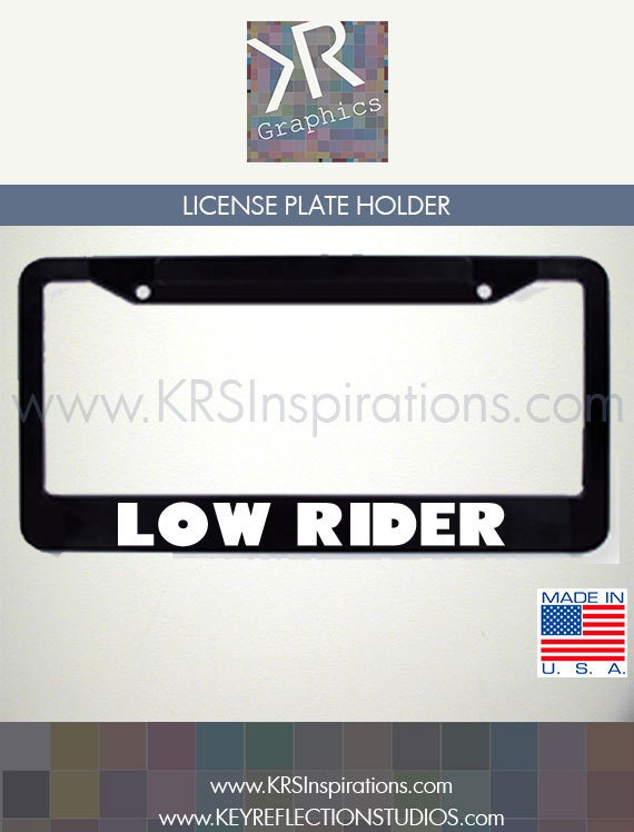 Low Rider License Plate Holder