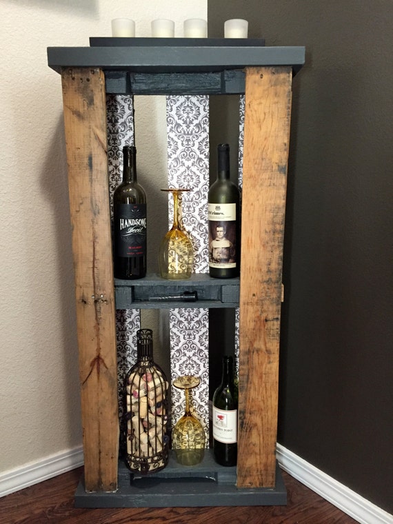 Mini Free Standing Pallet Shelf by on Etsy